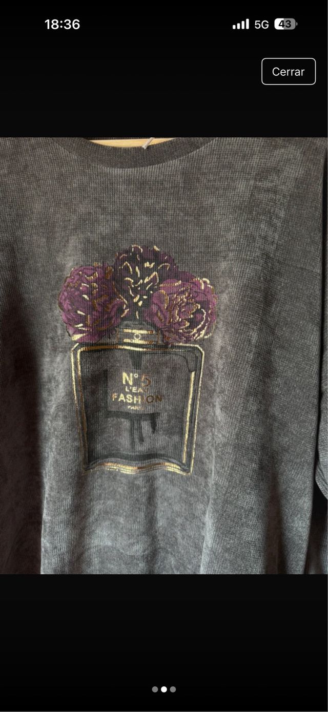 Sudadera N5 con estampado floral