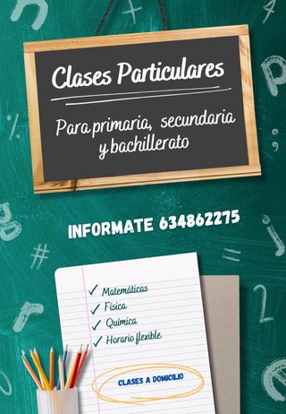 Clases Particulares matemáticas, física y química