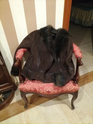 Chaquetón piel vuelta AMTEA marrón