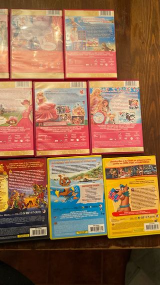 Lote DVDs Barbie y Scooby-Doo y Monster High.