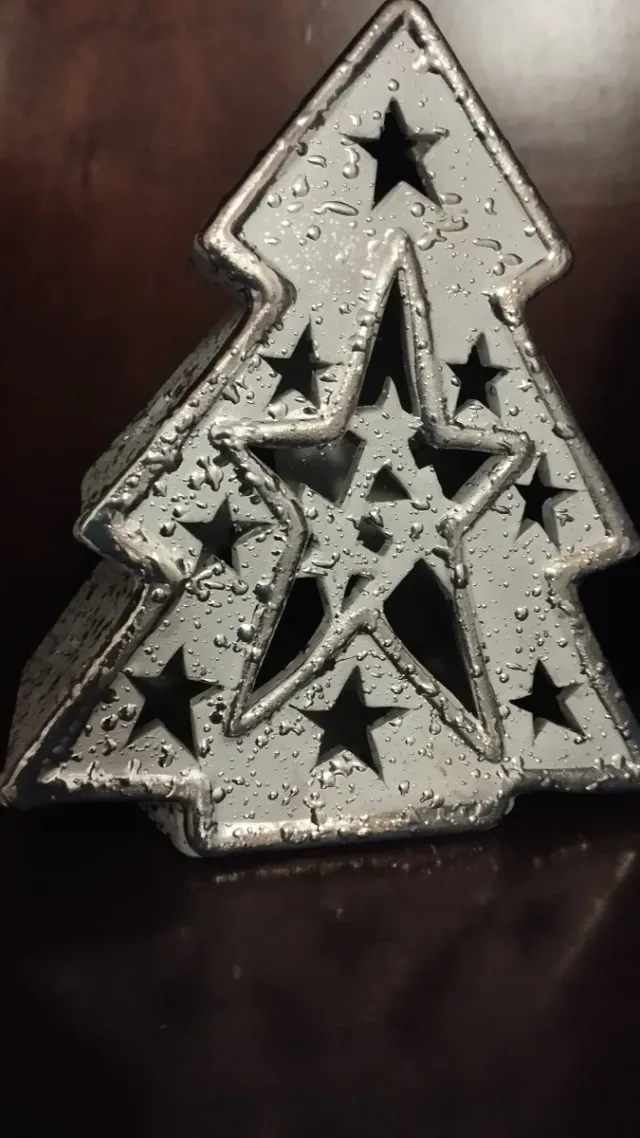 Portavelas Navideño Cerámica