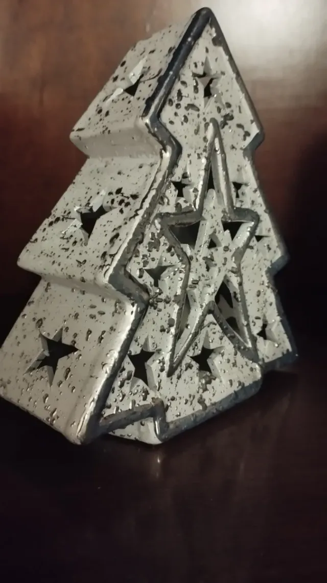 Portavelas Navideño Cerámica