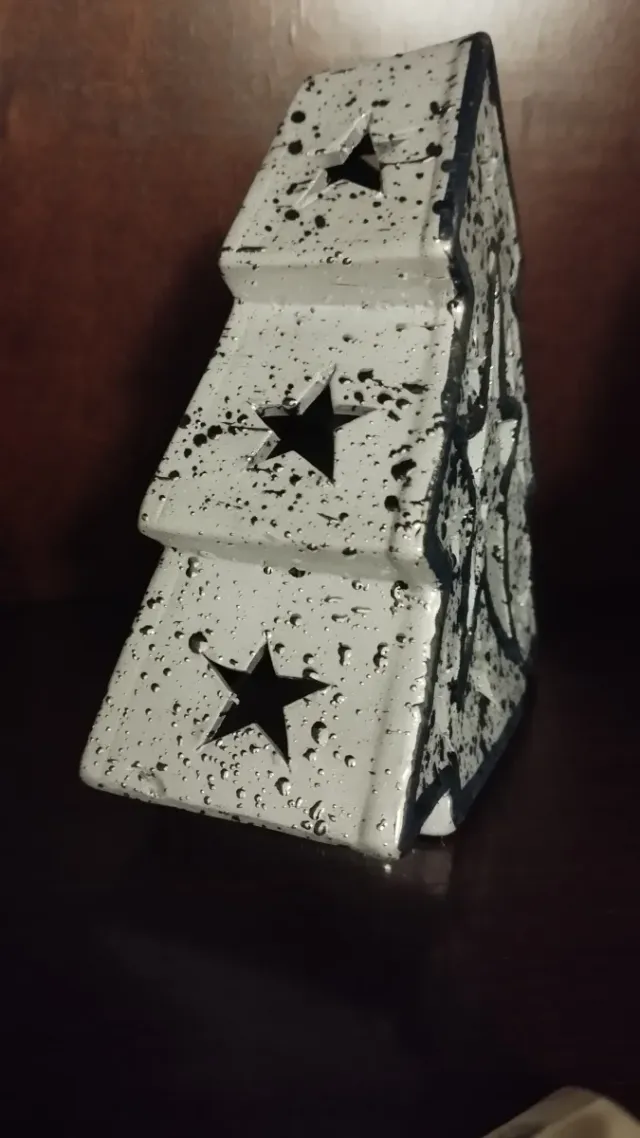 Portavelas Navideño Cerámica