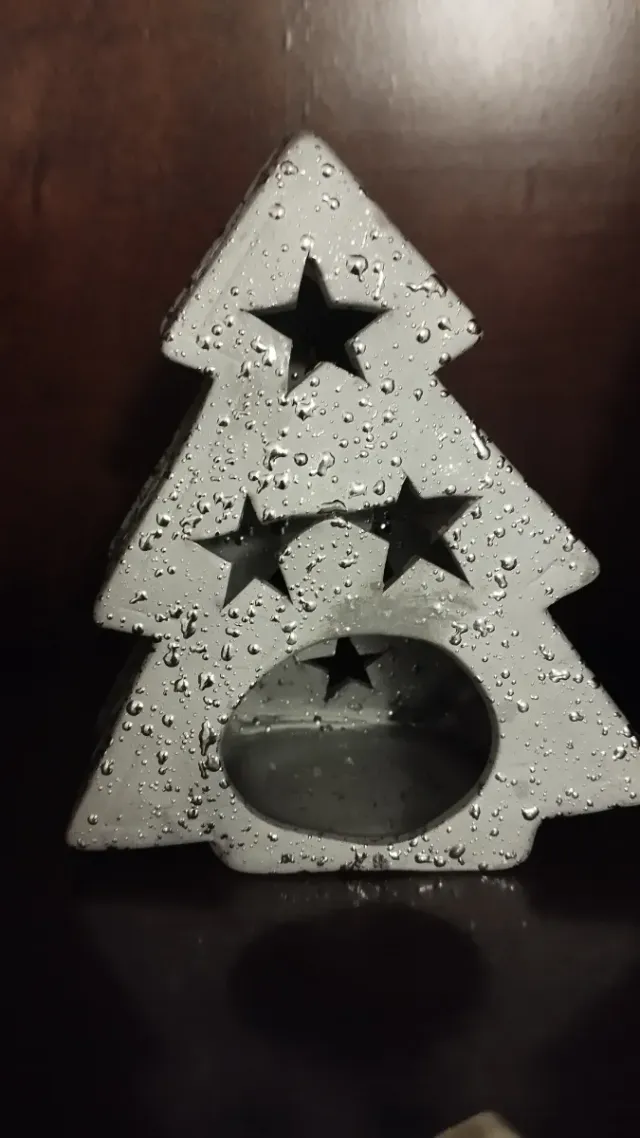 Portavelas Navideño Cerámica