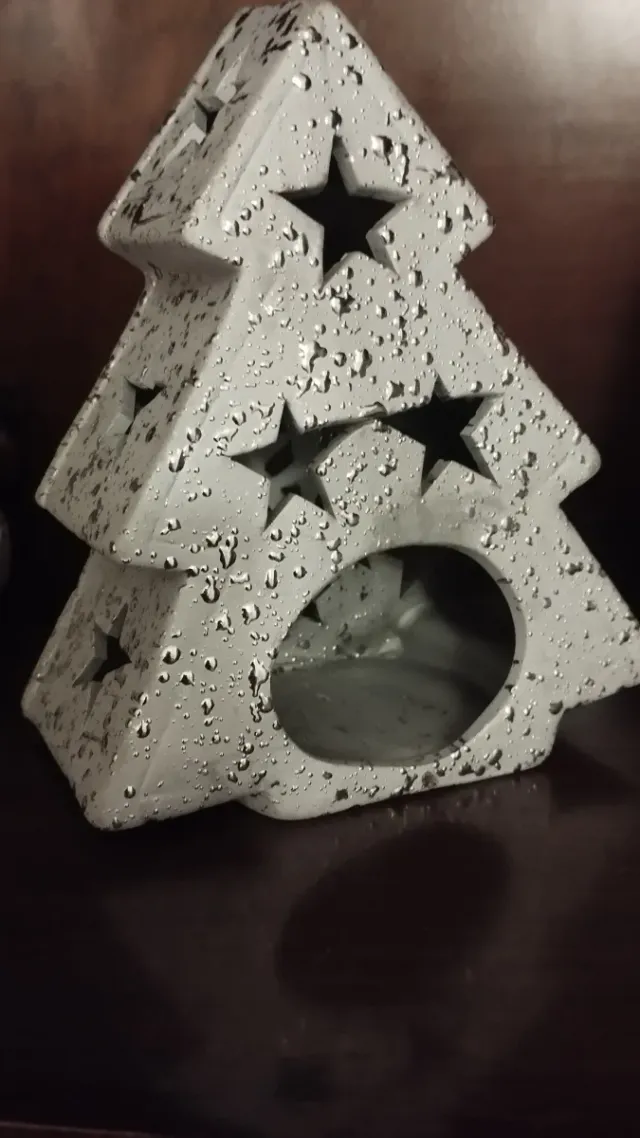 Portavelas Navideño Cerámica