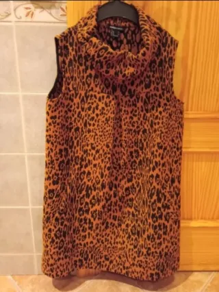 Vestido sin mangas estampado animal print