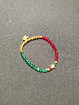 Pulsera Navidad Estrellas Doradas