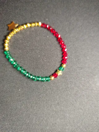Pulsera Navidad Estrellas Doradas