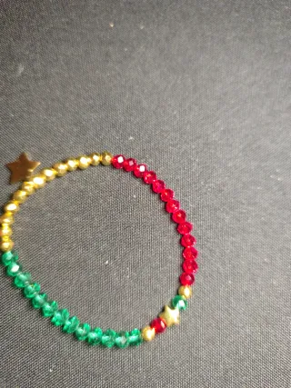 Pulsera Navidad Estrellas Doradas