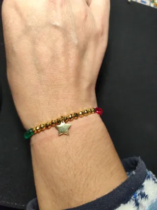 Pulsera Navidad Estrellas Doradas