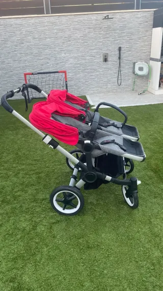 Carrito Doble Bugaboo Rojo