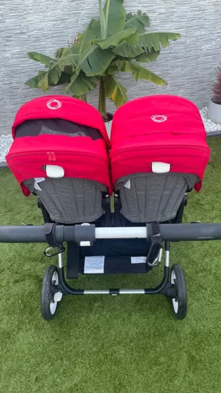 Carrito Doble Bugaboo Rojo
