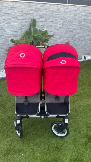 Carrito Doble Bugaboo Rojo