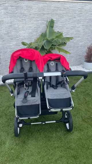 Carrito Doble Bugaboo Rojo