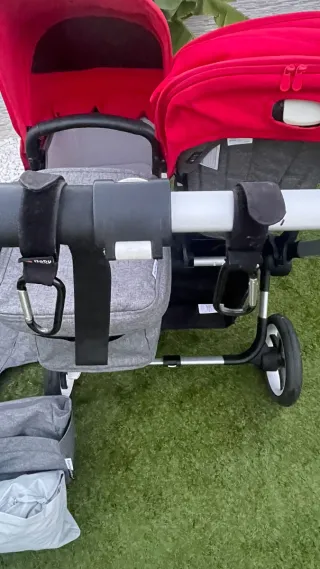 Carrito Doble Bugaboo Rojo