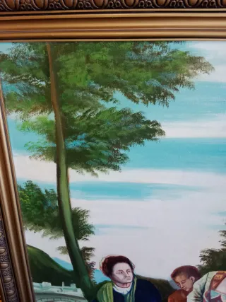 Cuadro Óleo Antiguo Moisés Gran Formato