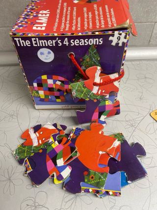 Puzzle Elmer 4 Estaciones