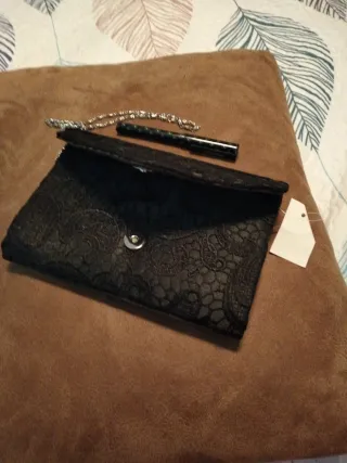 Bolso de fiesta encaje negro A ESTRENAR