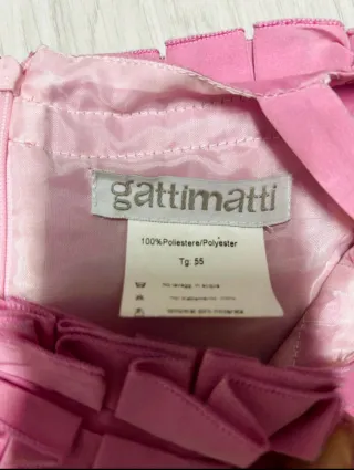 Vestito bambina rosa con rouches