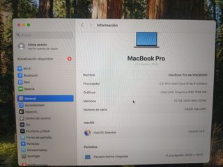 MACBOOK PRO 15'' 2019 i9/32GB RAM/1TB