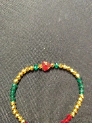 Pulsera Navideña con Abalorios