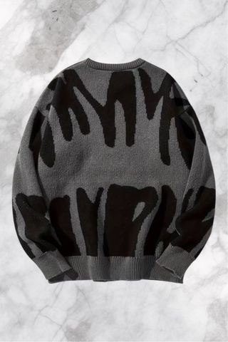 Camisola Y2K Cinza e Preta