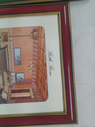 2 Cuadros Decorativos con objeto de Baño