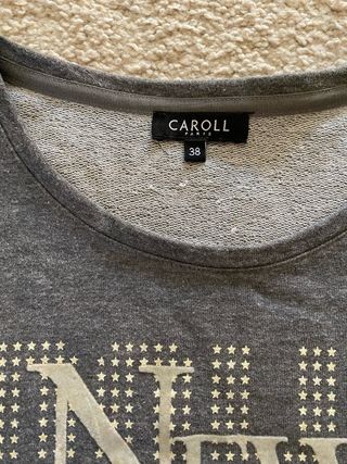 Sudadera CAROLL gris con estampado New York