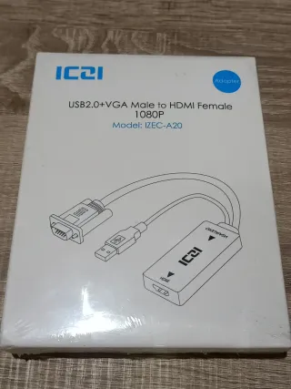Adaptador VGA a HDMI 1080P