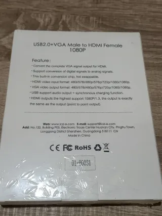 Adaptador VGA a HDMI 1080P