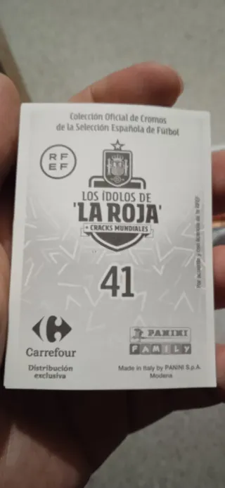 Cromo Panini Los Ídolos de La Roja 41