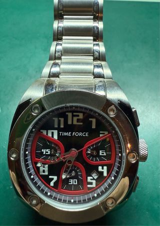 Reloj TIME FORCE Negro y Plateado