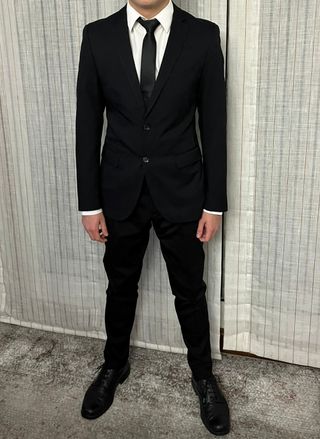 Due Abiti Nero Uomo Easy Wear Slim Fit