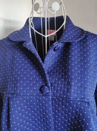 Bata de casa señora azul