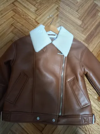 Chaqueta marrón borreguito