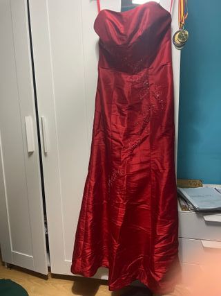 Vestido de fiesta rojo talla 40