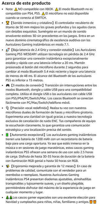 ¡¡¡-60%!!! | Weseary WG2 - Cascos Inalámbricos