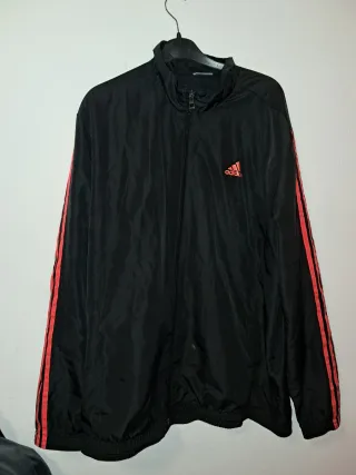 Chándal Adidas Hombre Negro y Rojo Corta vientos
