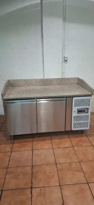 Mesa preparación pizza acero inoxidable