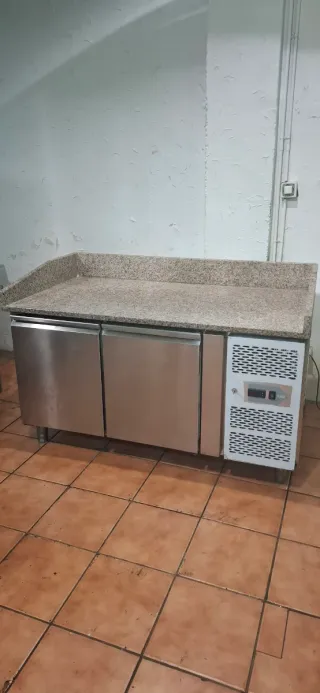 Mesa preparación pizza acero inoxidable