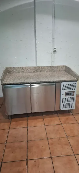 Mesa preparación pizza acero inoxidable