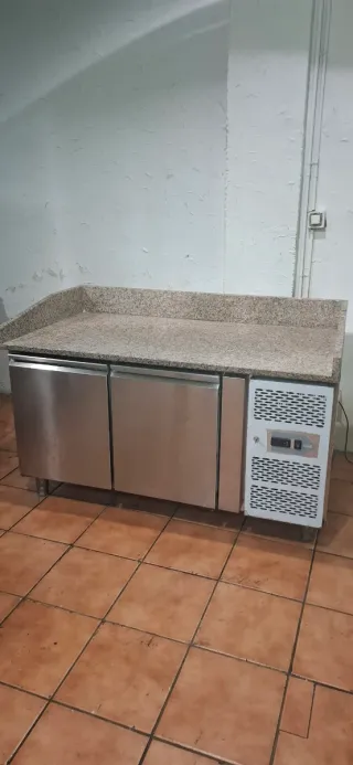 Mesa preparación pizza acero inoxidable