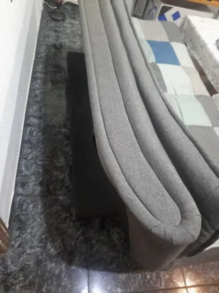 Sofá Cama Tela y Metal