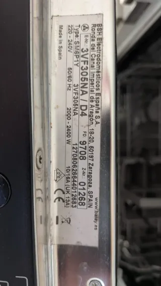 Lavavajillas Balay Integrable