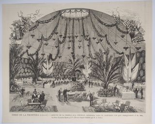 Jerez. Bodega di vini. Incisione antica del XIX secolo