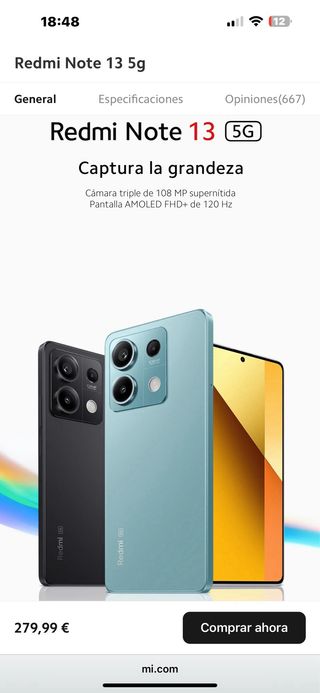 Xiaomi Redmi Note 13 Pro Verde 6 GB + 128 GB
