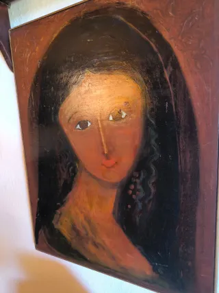 Cuadro  pintura Modernista Mujer Años 60