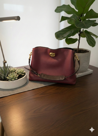 Bolso Coach Dorado y Rojo