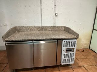 Mesa preparación pizza acero inoxidable