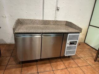 Mesa preparación pizza acero inoxidable